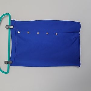 The Limited Pencil Skirt blue with gold buttons Size 0